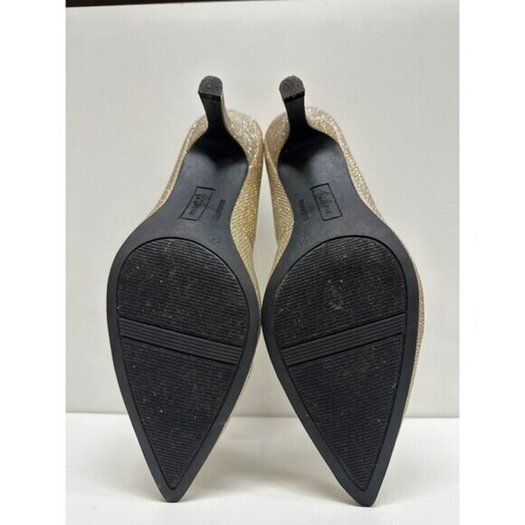 Fioni Night women size 11 gold shimmer party sparkle pointy heel shoes - Picture 12 of 12